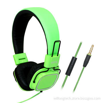 Stereo Wired Headphones for iPhone, Android, Humanized Headband Design with Adjustment Structure